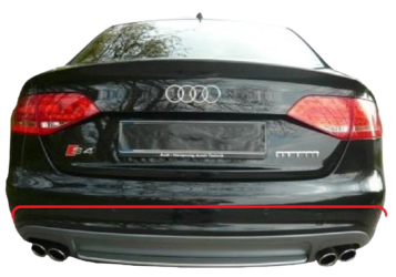 Audi A4 B8 S Line Arka Tampon Difizörü Çift Çıkış (206)
